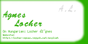 agnes locher business card